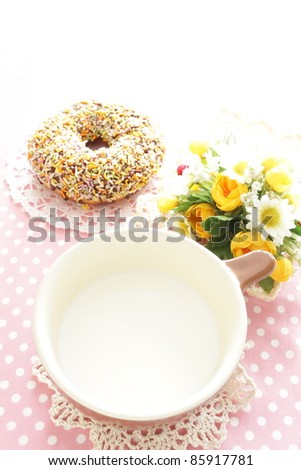 Milk and donut