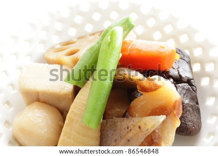 Japanese cuisine, simmered vegetable, Nimono