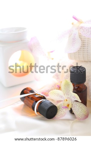 aroma pot and essential oil for Aromatherapy image