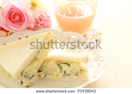 Japanese cuisine, Potato salad and cucumber sandwich
