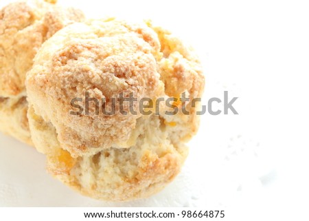 English food, scone with orange peel