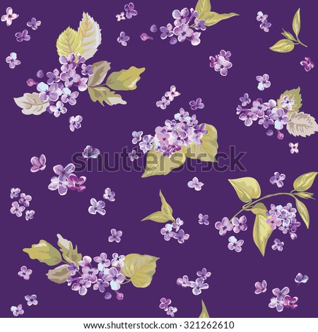 Spring Flowers Backgrounds - Seamless Floral Shabby Chic Pattern