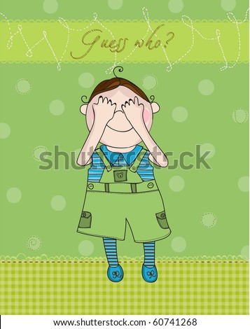 Baby Boy Birthday Card In Green Stock Vector 60741268 :
