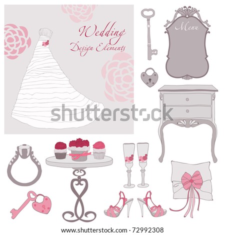 stock vector Wedding design elements in vector