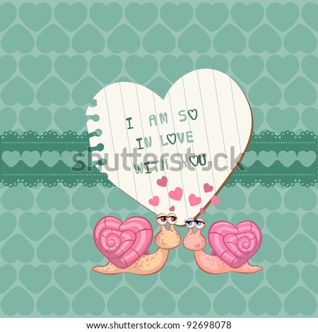 Cute Valentine Cards on Stock Vector Cute Love Card For Valentine S Day Scrapbooking In