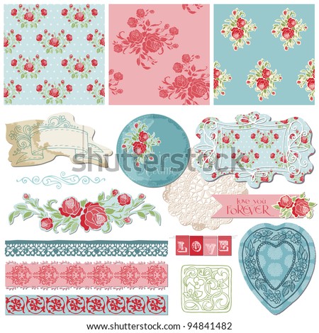 Scrapbook Design Elements Vintage Flowers in vector Scrapbook Design Elements Vintage Flowers in vector
