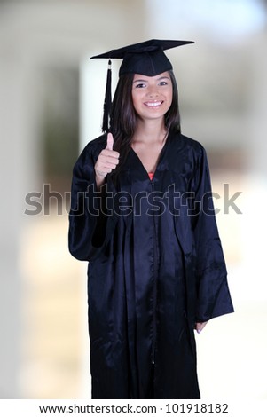 Teenage girl about to have her high school graduation