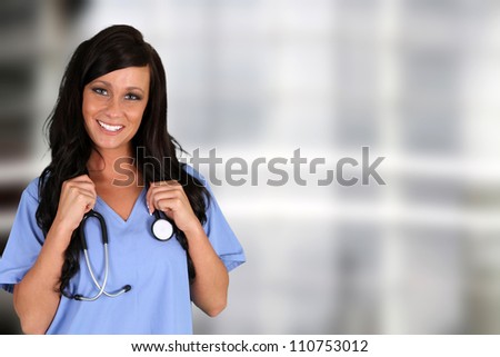 Young female nurse working in a hospital