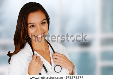 Doctor working at her job in a hospital