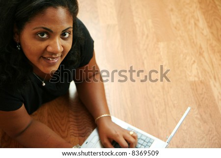 Woman paying bills on the computer