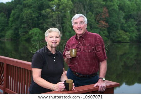 Senior couple enjoying the outdoord