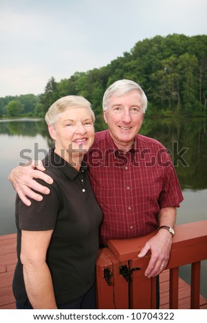 Senior couple enjoying the outdoors