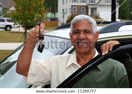 Minority man who just bought a new car