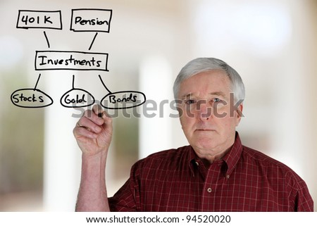 A man planning for his retirement life