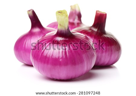 purple onion isolated on white background