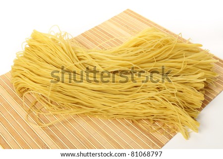 Korean cold noodle  on white background