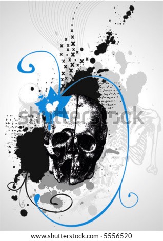 skeleton tattoo cool star designs Swirl Tattoo Designs Skull