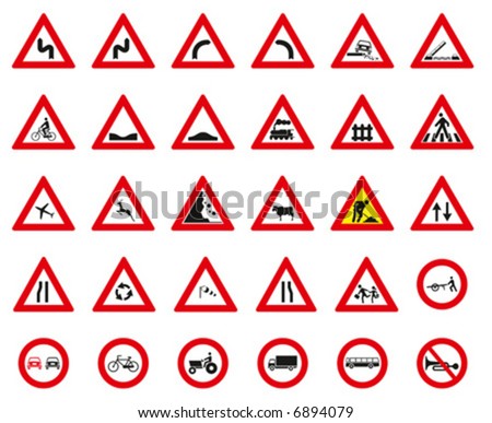 Street Signs Vector Set, 30 Signs - 6894079 : Shutterstock