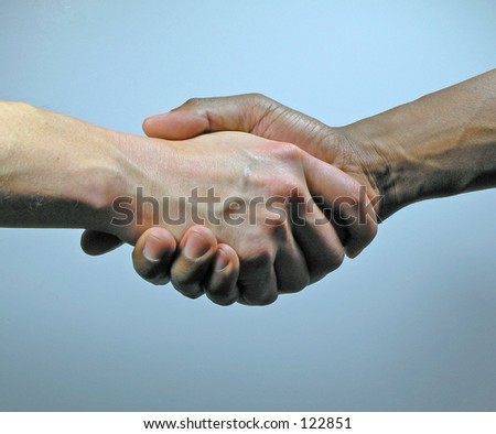 Hand Shake Black White Tight