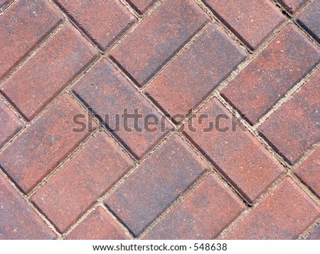 Patio brick design close up