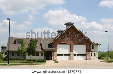 Nice looking suburban retirement community fire station in Huntley, Illinois