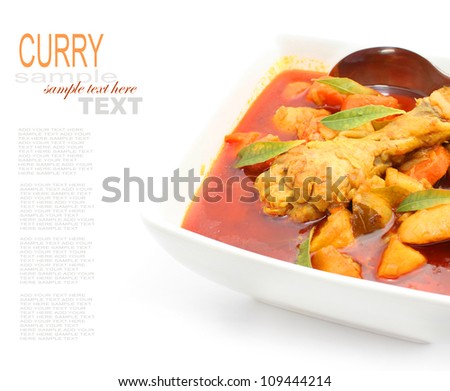 Curry Chicken Drum Sticks isolated on white