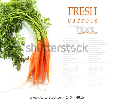 Bunch of baby carrots, isolated on white