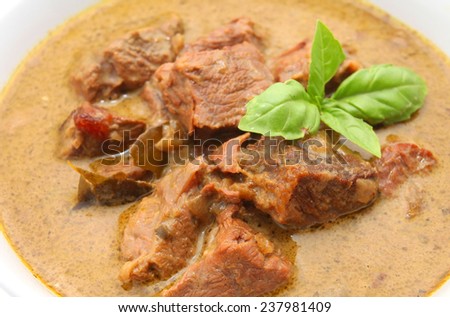 Beef Curry Isolated on white