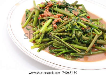 Stir Fried Water Spinach with Belacan