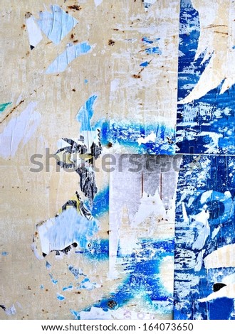 Torn posters / Painting / Art / Peeling paint / Grunge background / Graffiti / Abstract