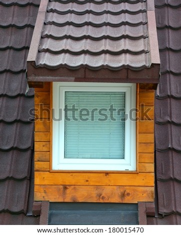 New residential houses, Zlatibor, Serbia / Roof tops close-up / Tiles