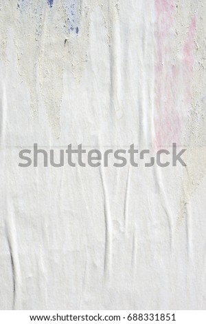 Vintage paper background /Blank creased crumpled paper / Old posters grunge textures and backgrounds