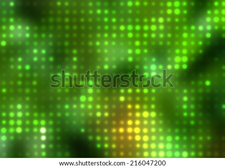 An abstract green background with a blurred pattern of vertical and horizontal lines and spots. Can be used as a wallpaper.