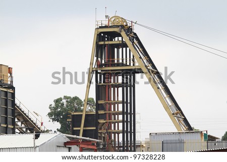 Mine Shaft on a Gold Mine near Johannesburg