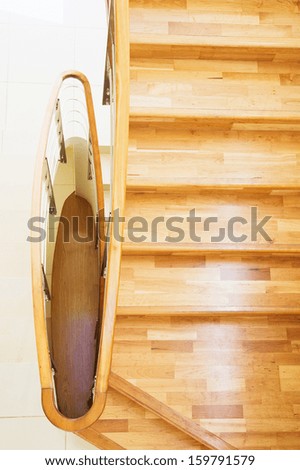 modern interior - wood stairs