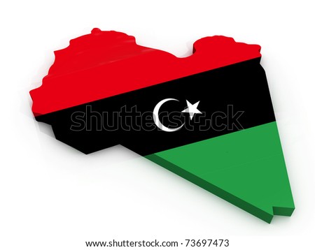 physical maps of libya. stock photo : Map of Libya as