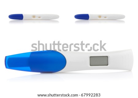 pregnancy test results. pregnancy test with blank