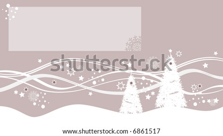 Soft-Colored Swirly Christmas Tree Background With Space For Text
