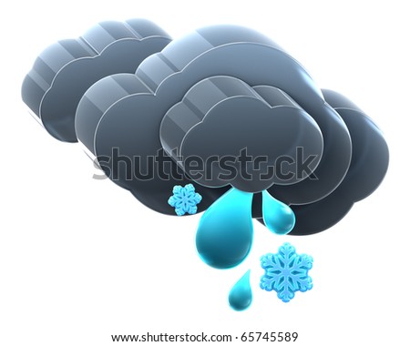 rain snow icon