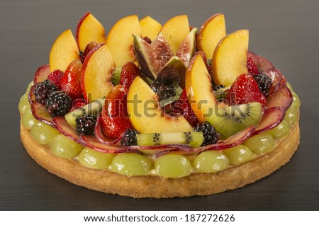 Fruit Tart  Delicious assortment of fruit assembled on a pastry