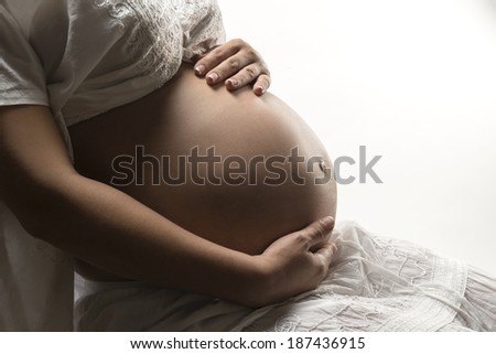 Beautiful pregnancy belly  Waiting for the loved one to arrive