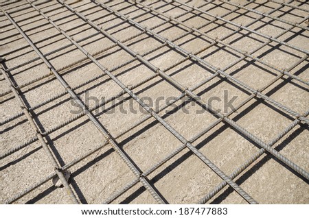 Floor iron mesh rods Iron structure used to give support to cement floors