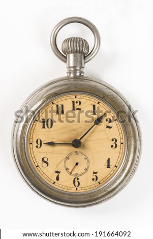 Antique pocket watch  Old style clock that kept precise time as long as you wind it up it every day