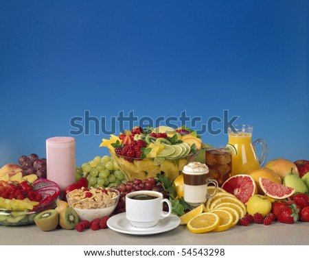 A nutrient combination of fruits, cereals and beverages