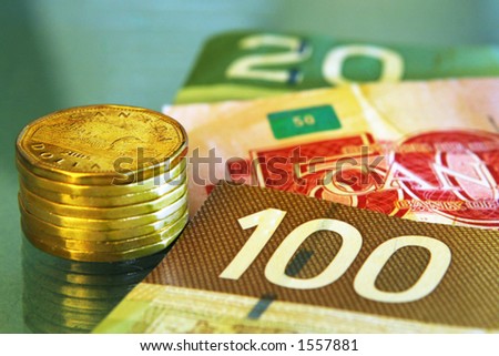 canadian money clipart. Canadian currency close-up
