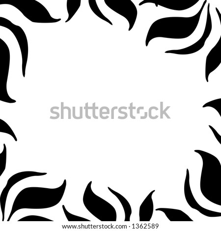 black and white flowers border. ZEBRA BORDER CLIP ART work out