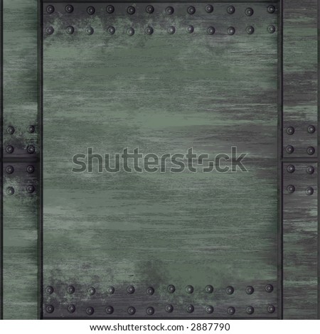 A riveted steel background. It can be used as a frame or border, or tiled as a seamless pattern.