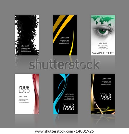 Logo Design Modern on An Assortment Of 6 Modern Business Cards   Templates That Are Print