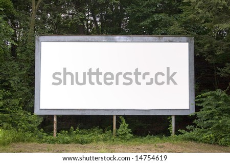A blank billboard find in a suburban area with plenty of copy space. Includes the clipping path.