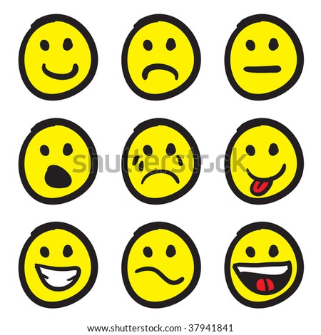 smiley face cartoon pictures. of cartoon smiley faces in